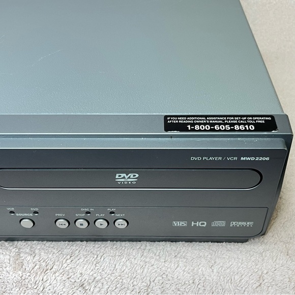 Magnavox DVD/VCR Combo Unit Video Cassette Recorder/DVD Player-Gray-WORKS-2006 - Picture 3 of 12